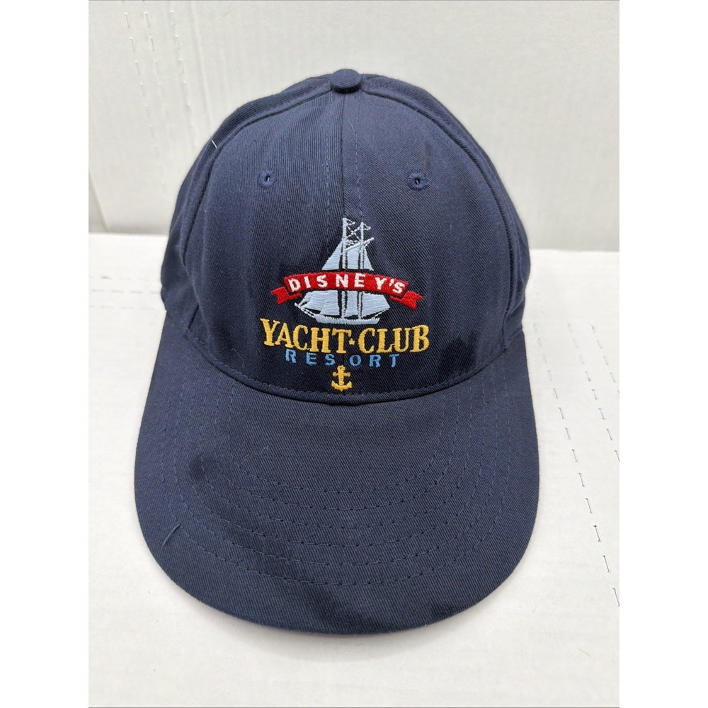 Walt Disney World Disney Yacht Club Resort Strapback Adjustable Hat Cap Blue - Picture 2 of 11